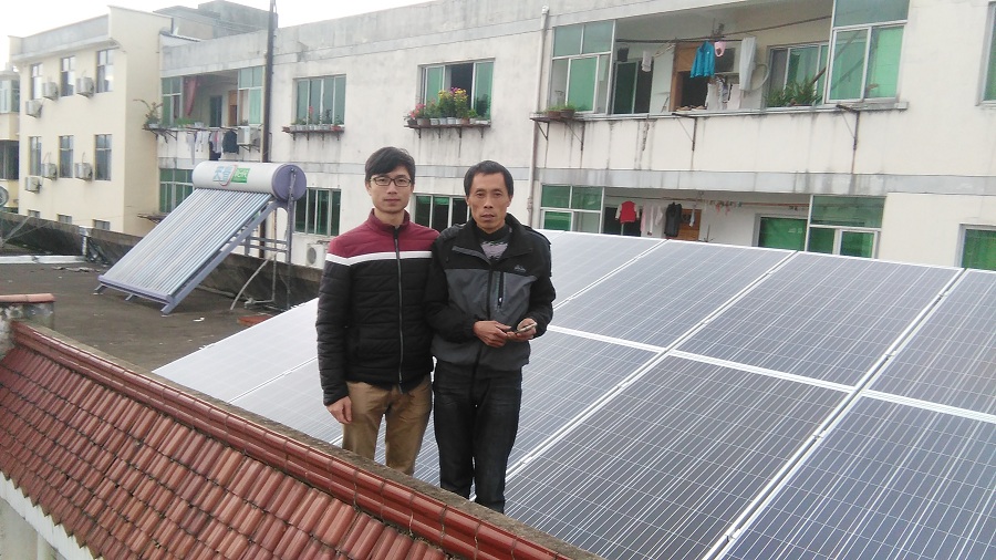 江西上饒5.2KW并網(wǎng)太陽能光伏供電系統(tǒng)